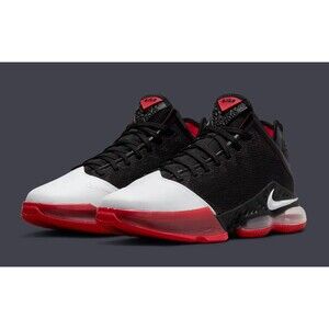 NWOB Nike LeBron 19 DH1270-0Low Mens Basketball Shoes Black Red White Multi  9